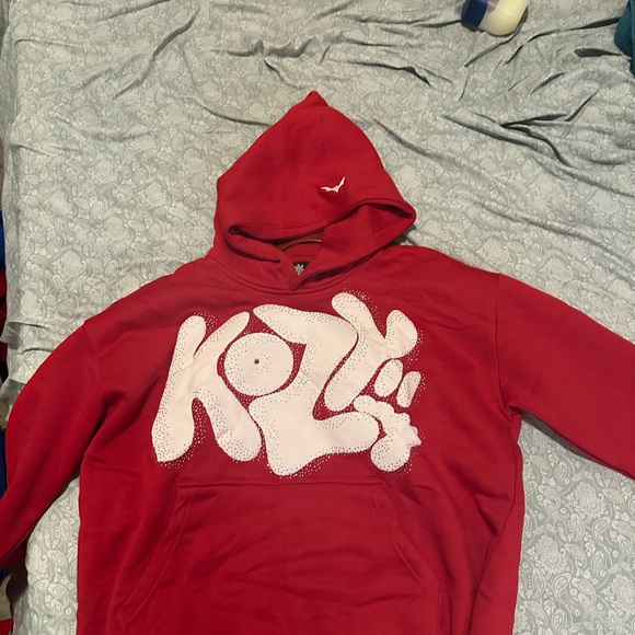Limited edition cropped KOZY hoodie large red - Picture 2 of 3